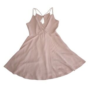 Altar'd State A-Line Dress Short Crinkle Pink Wedding Summer Romantic‎ Fairy Med